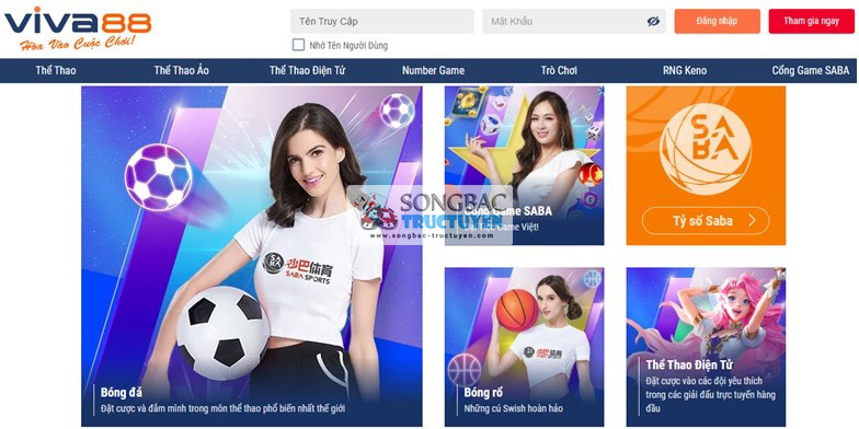 Viva88 với giao diện dễ nhìn, gọn gàng