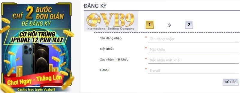 Cách đăng kí tài khoản tại Vua Bai9 đơn giản, nhanh chóng