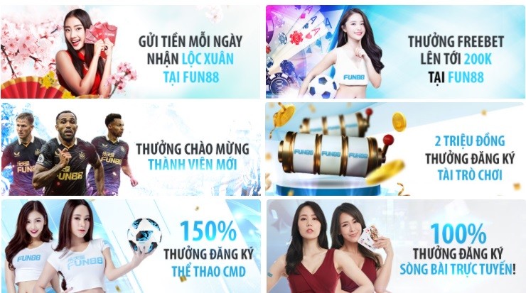 Tặng 100k khi đăng ký tại Fun88