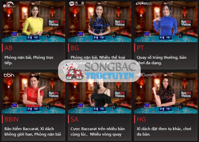 Game bài trực tiếp tại Betvision