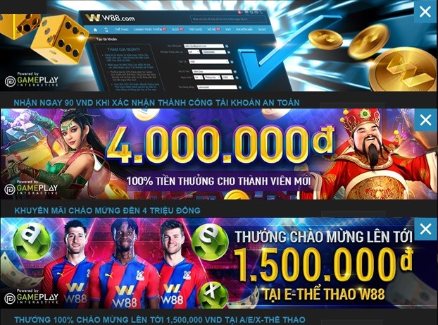Tặng 100k khi đăng ký tại W88