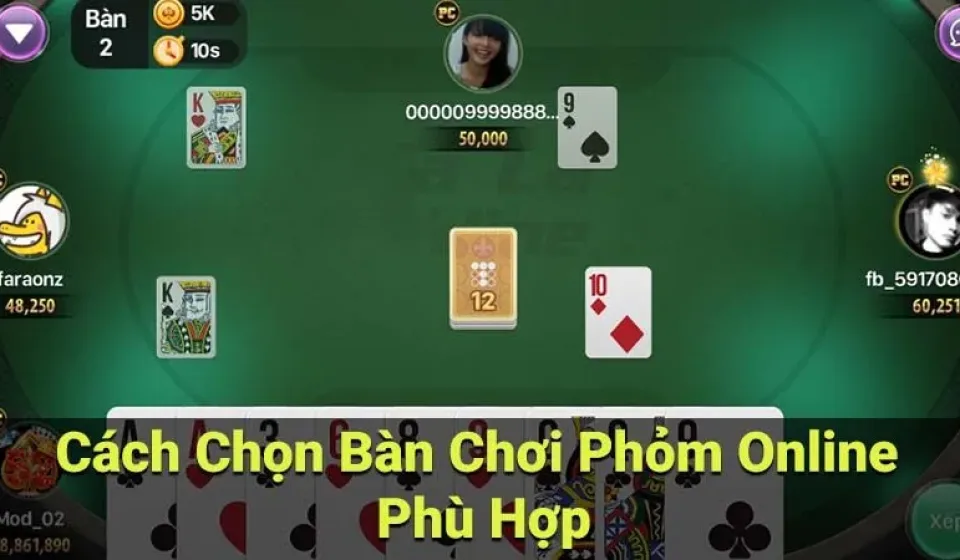Cách chơi phỏm trực tuyến